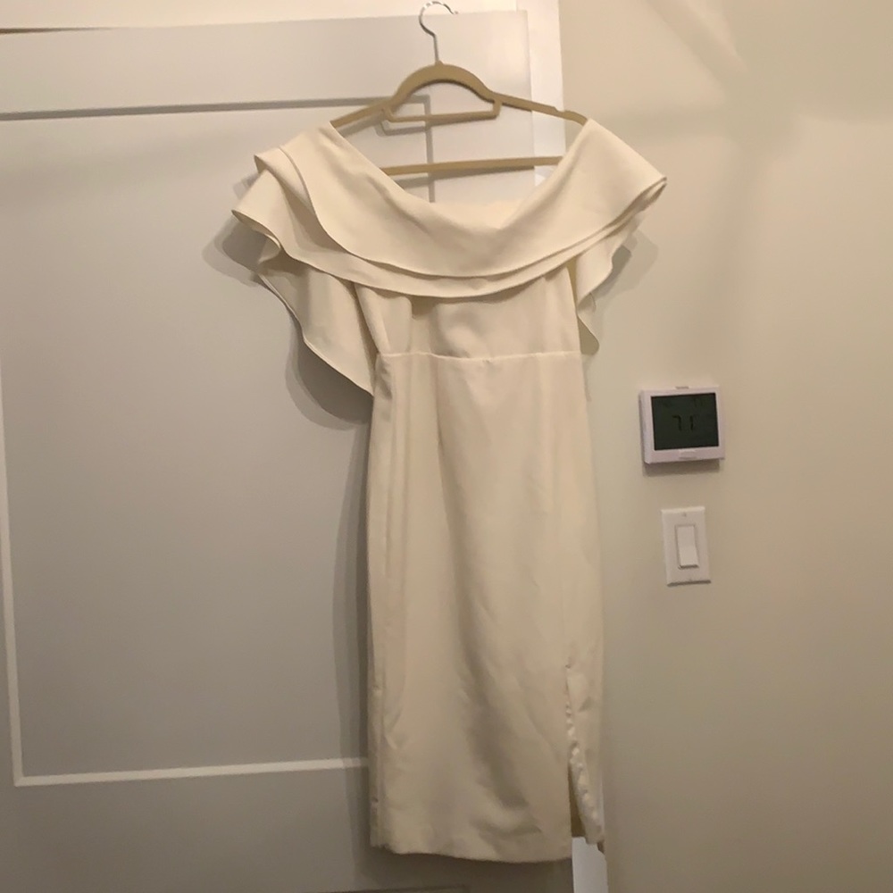White Bardot Cocktail Dress, Size 4/XS
